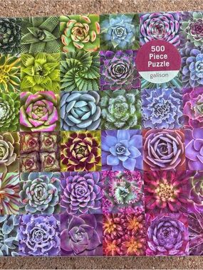 Galison 500-Piece Succulent Mosaic Puzzle - Multicolor